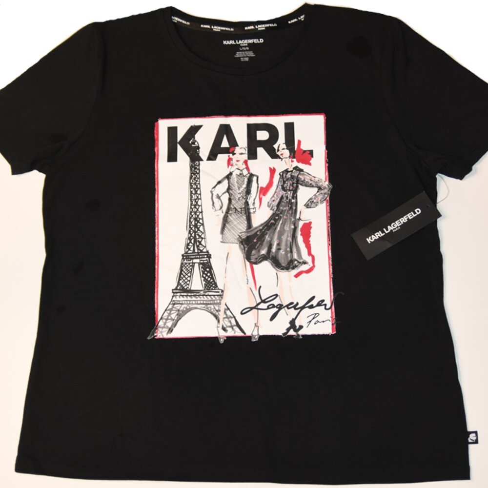 Karl Lagerfeld (Black) T-Shirt for women! Size - L